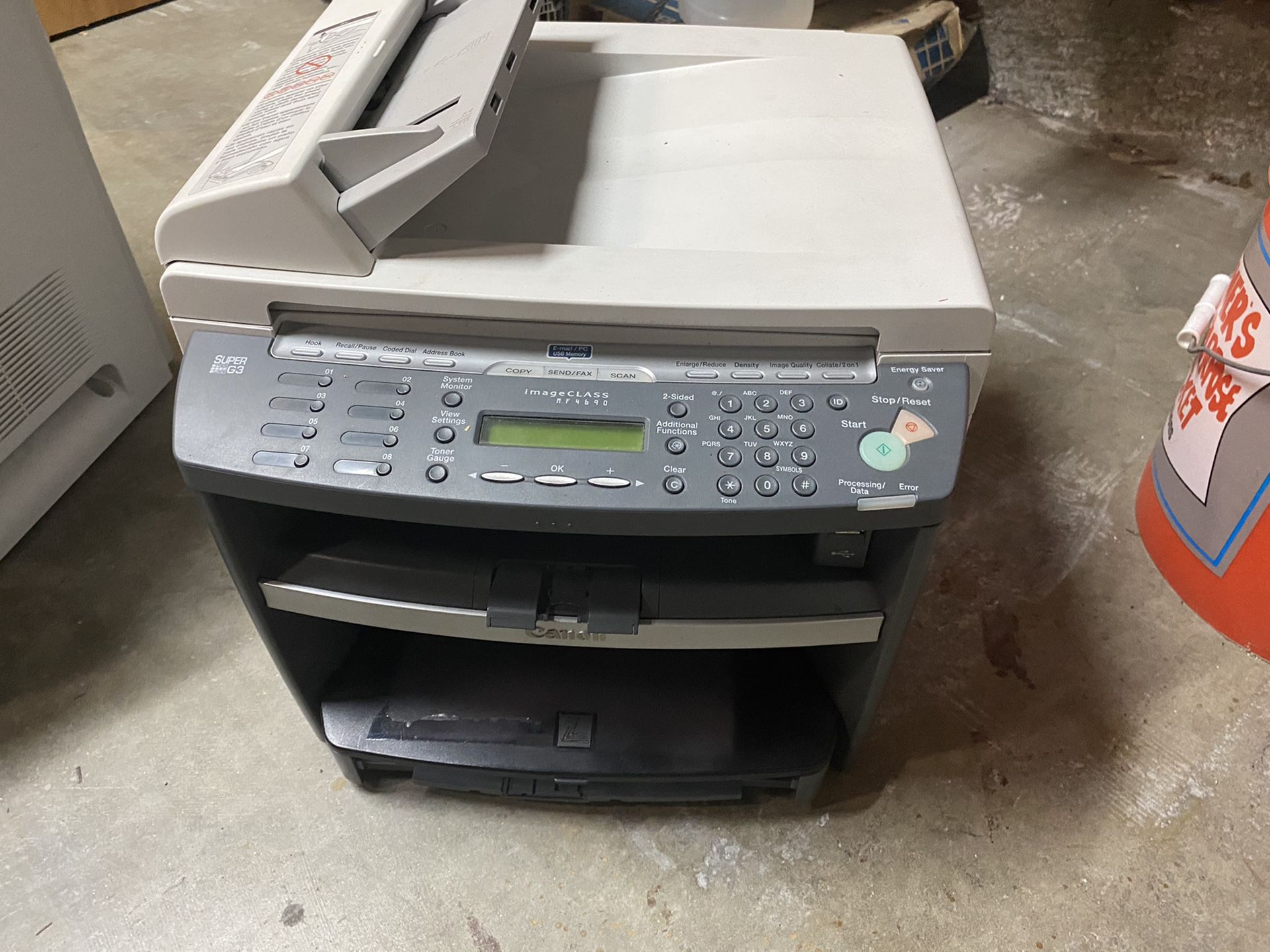 Canon multifunction printer copier and fax