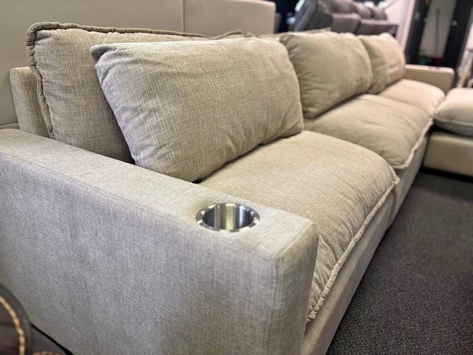 ❄️😍Brand New Beige L Shape Fabric Sectional Couch | Pay After Delivery 🚚