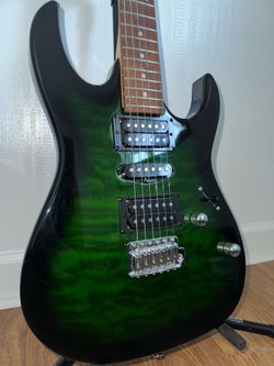 Ibanez GRX70QA GIO Transparent Green Burst Electric Guitar