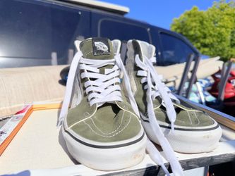 Vans Sk8-Hi Olive Green Floral High-Top Sneakers
