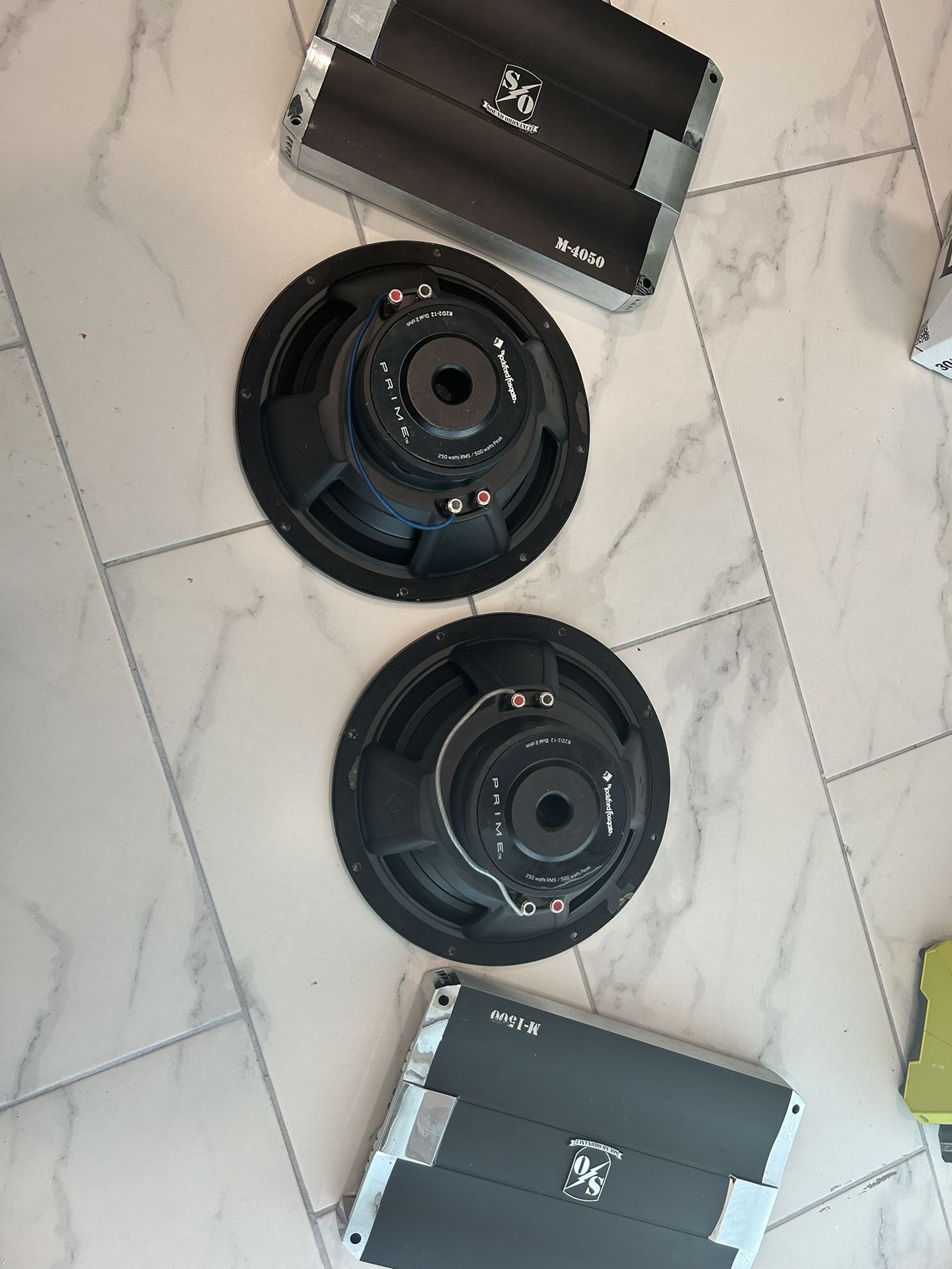 2 Amplifiers And 2 Subwoofers