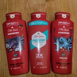 BUNDLE OF 3 OLD SPICE BODYWASHES (24oz BOTTLES) For $15/$15 Por Los 3