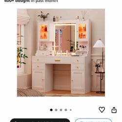 Makeup Vanity Desk with Mirror and Lights