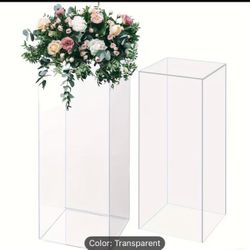Transparent Acrylic Pedestals Brand New, Still In Box