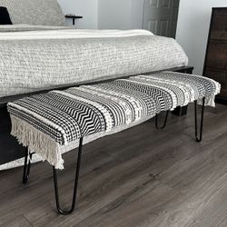End Of Bed Bench Or Nook Seat Fabric Boho Style