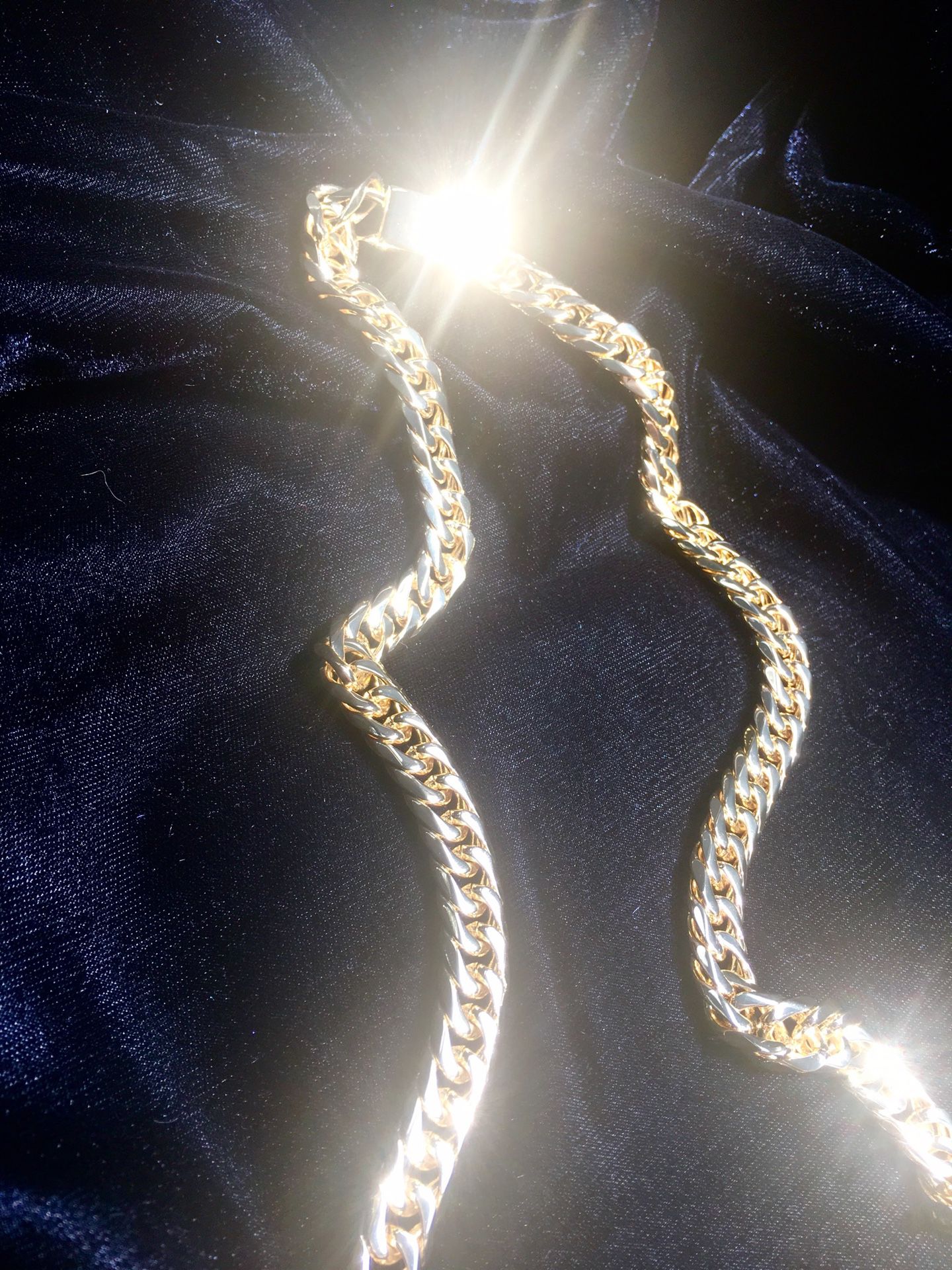 DOUBLE CUBAN LINK CHAIN 18K GOLD MADE IN ITALY
