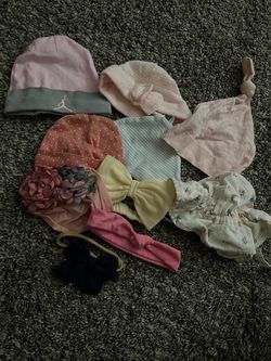 babygirl beanies & bows. comes with any clothes you would like to buy with