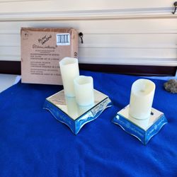 NEW VINTAGE Home Interiors Wall Mirrors OR Candle Pedestals Set Of 2