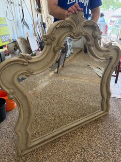 Vintage ornate dresser mirror