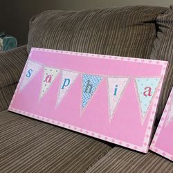 Isabella & Sophia wall art! $10