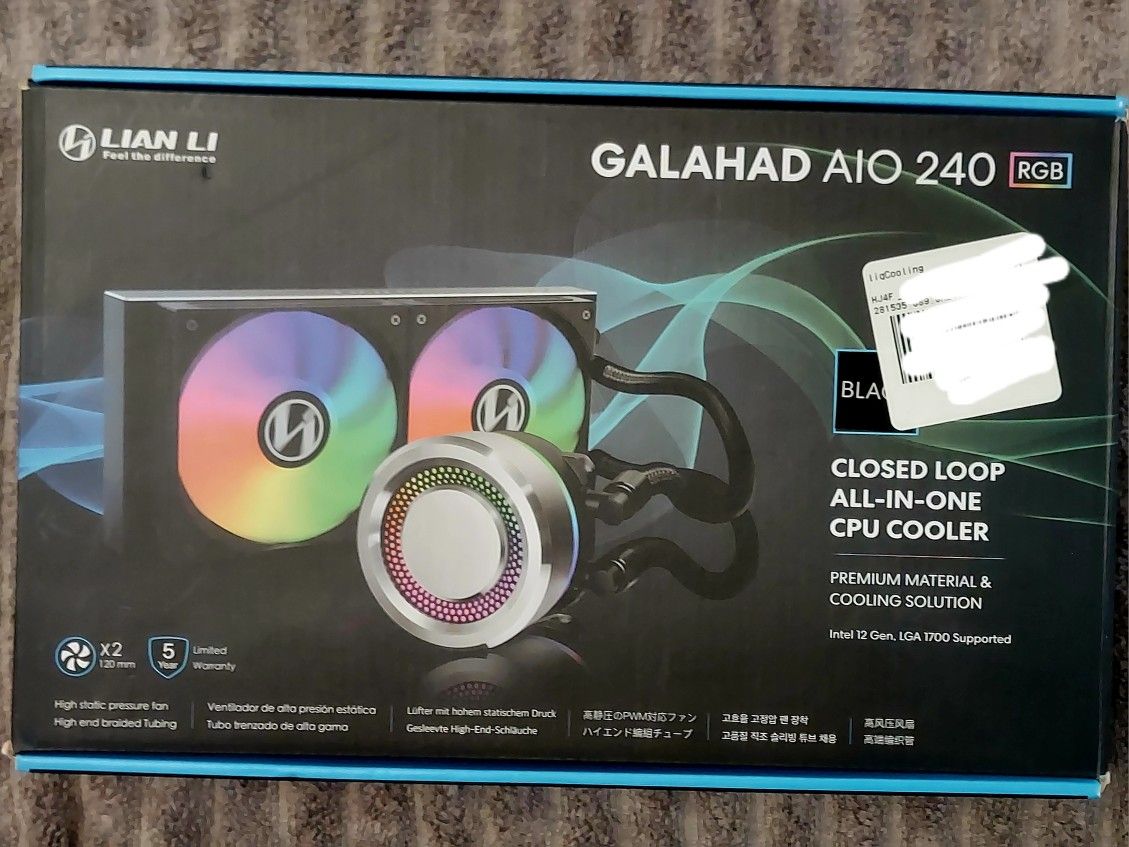 Galahad Aio 240 RGB Cpu Cooler Brand New Unused