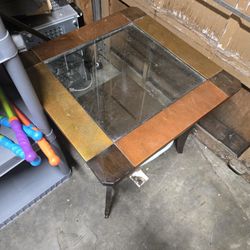 Glass Top End Table