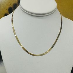 14k Herringbone Necklace 