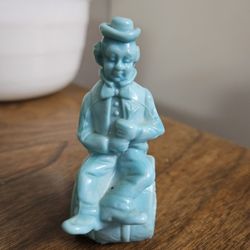 Mosser Glass "The End" The Performer from Clown Alley Aqua Slag 1982