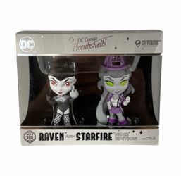 NEW Cryptozoic DC Lil Bombshells Raven & Starfire Noir Edition - Limited to 300
