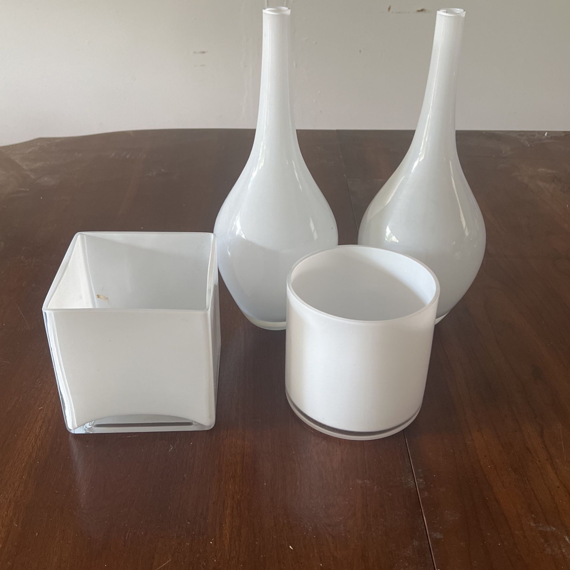 Set Of White Vases