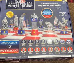 2020 Battle for The White House Chess Set Democrats VS Republicans by Bulbhead