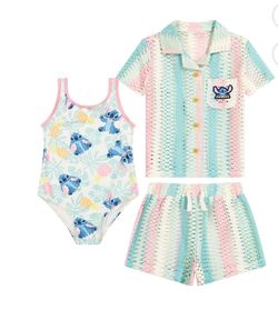 NWT 3 piece Disney stitch resort swim set size 4t