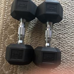25Ib dumbbells 