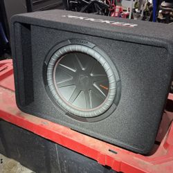 Kicker 48VCWR122 Ported enclosure with 12" CompR® subwoofer