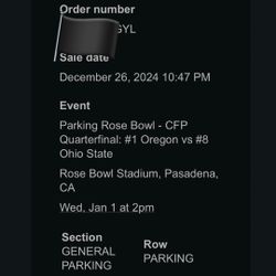 ROSE BOWL PARKING 