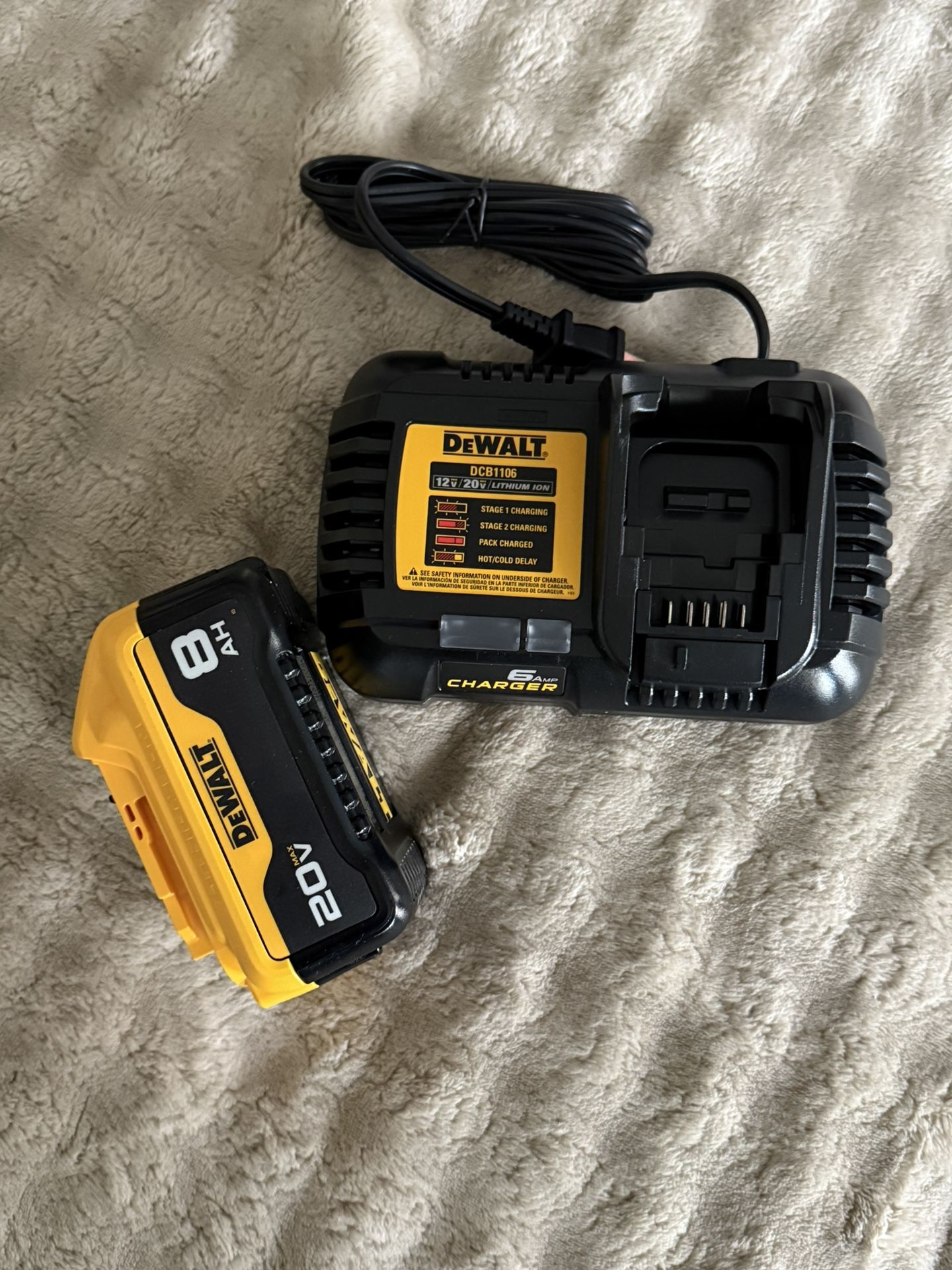 DEWALT 20-V (1)-Pack Lithium-ion Battery and Charger (8 Ah) Price is $150