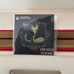 24K Gold Pokémon Sticker. Nintendo Official. OBO
