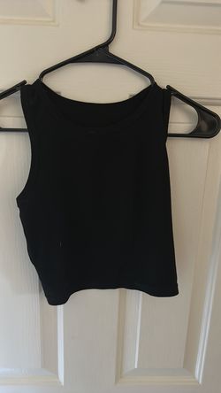 Girls size 8 black tank crop