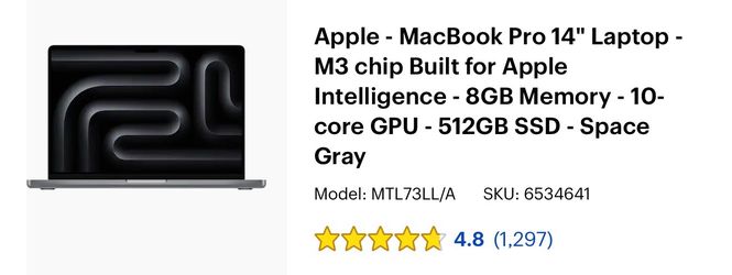 Apple MacBook Pro (MTL73LL/A) – Space Gray – Like New