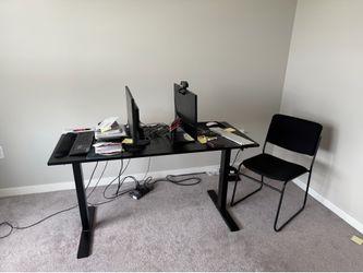 Black utility desk