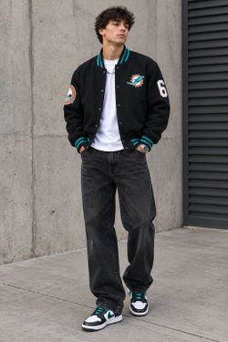 Miami Dolphins Medium Varsity Jacket Wool Blend