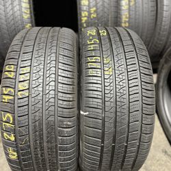 20” tires pirelli RF 275/45/20 semi new with free installation $250