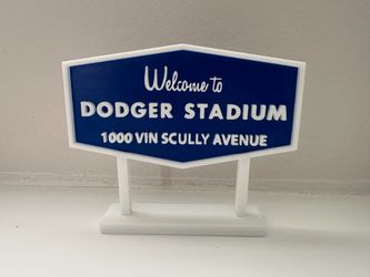 Los Angeles Dodgers Stadium Welcome Sign Vin Scully 3D Printed Shelf Desk Decor