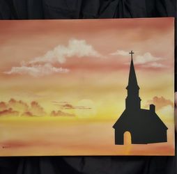 Art #810 Church In The Sun 18x24