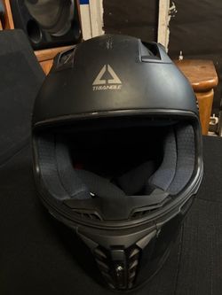 Triangle Full-Face Motorcycle Helmet Matte Black