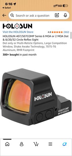 Holosun 507Comp Series 6 Reflex Sight