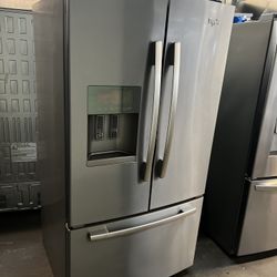 Whirlpool Stainless Steel French Style Full Size Refrigerator 