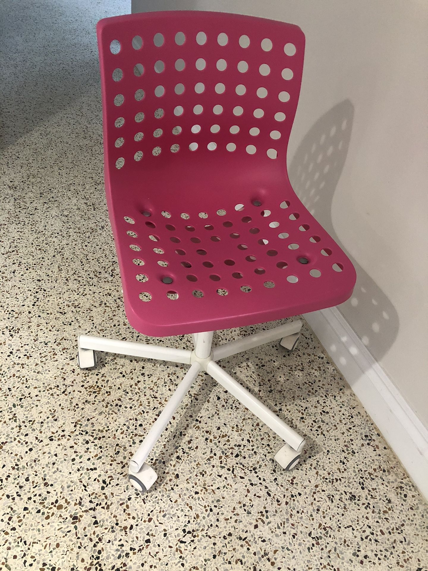 Pink IKEA desk chair