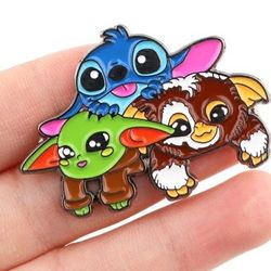 Stitch Grimlins Baby Yoda Pin 