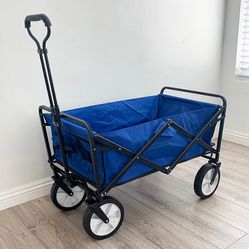 BRAND NEW $50 Collapsible Folding Wagon Utility Cart Outdoor Gardening 34x20x22 Inches (Black or Blue)