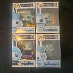 Haunted Mansion Set Of 4 Funko Pops 