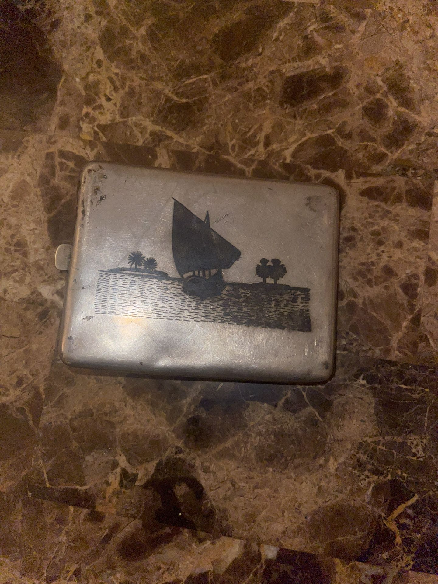 Pure Silver US ARMY Military CIGARETTE CASE