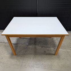 Modular Wood and White Table