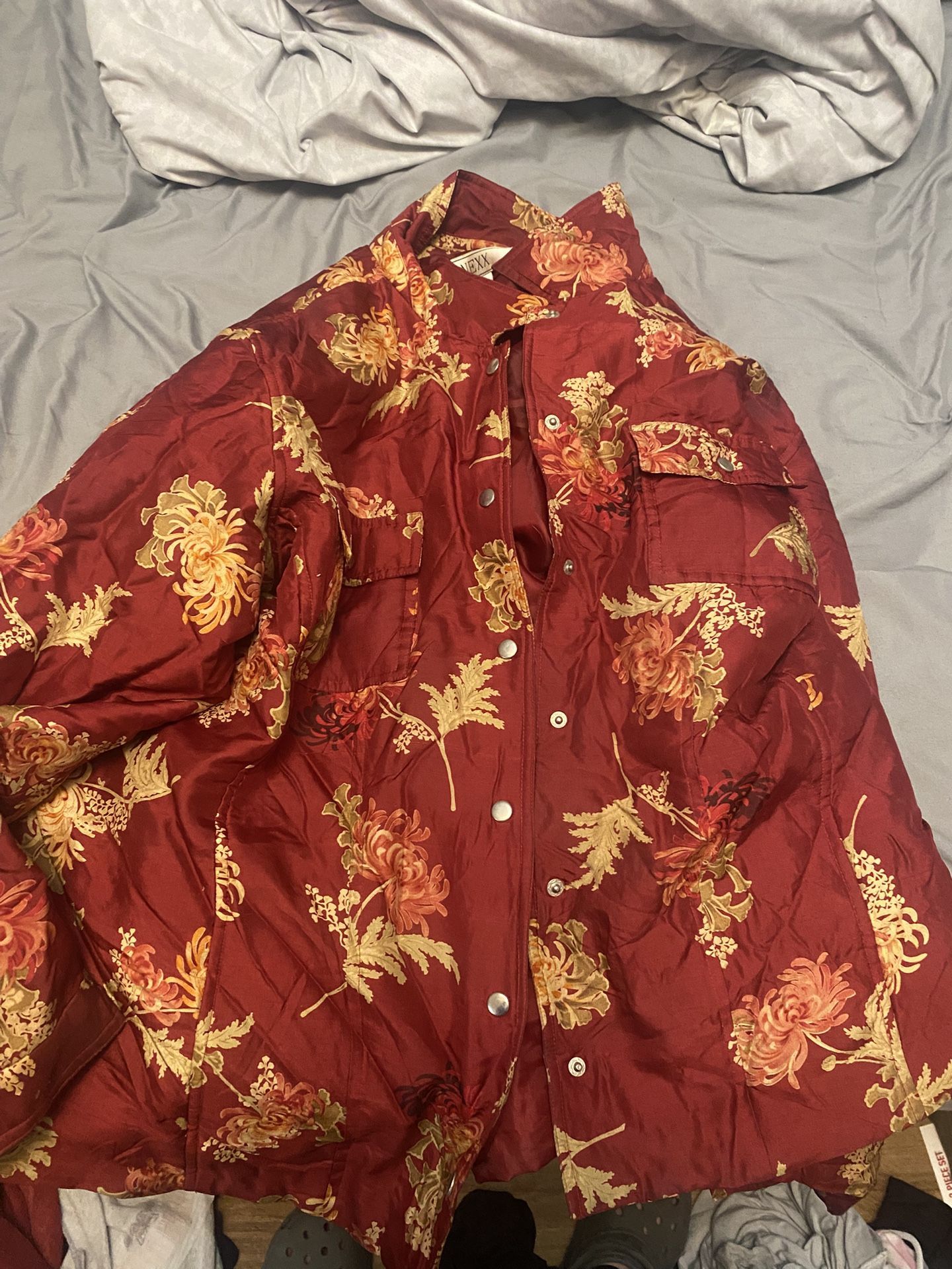 XL Vintage Nexx silk blend floral jacket.