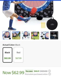 Kids Portable & Foldable Large Dart Board Gift Kids w/Lightweight Carrying Bag