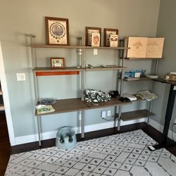 Metal and Wood Shelves 