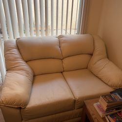 Comfy Beige Loveseat