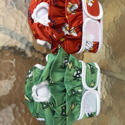 Set Of 2 Dog Reusable Diapers New Puppy Senior 