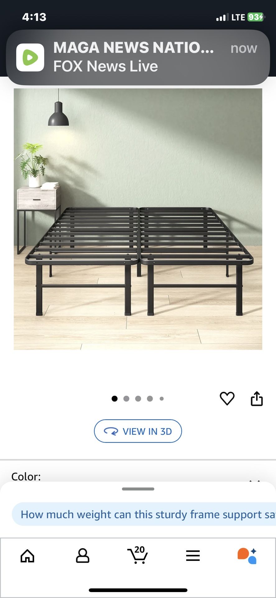 Full Size Metal Platform Bed Frame