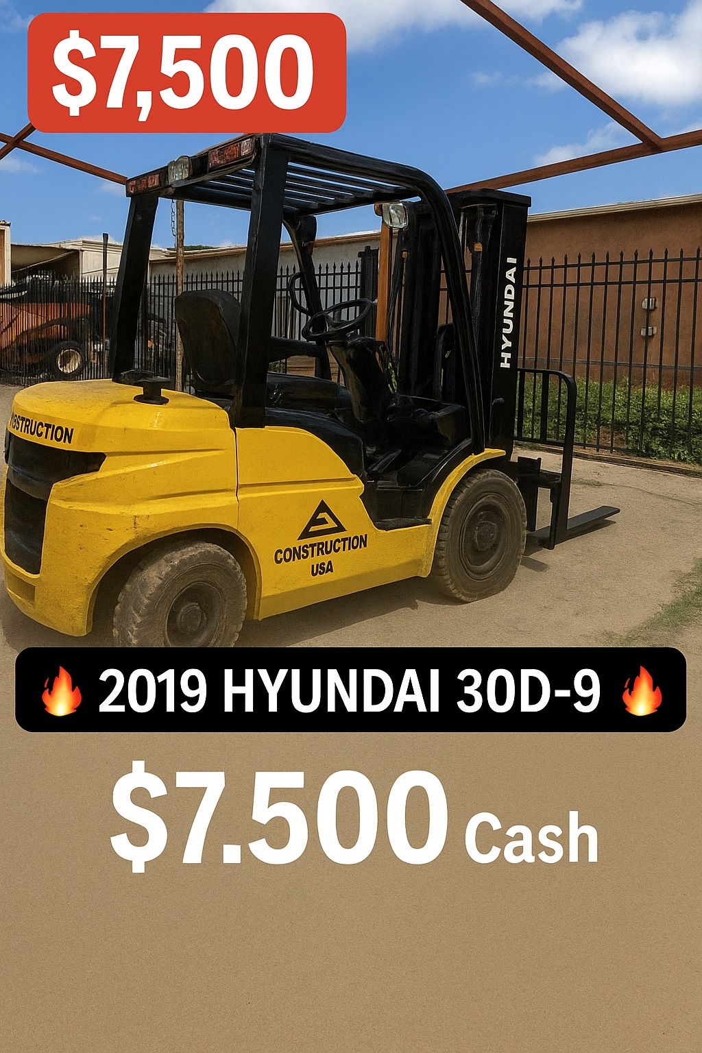 Forklift Hyundai 2019 30D –9